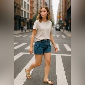 Cole Haan Marisol Soft Gold Leather Footbed Sandals Size 8B NWT